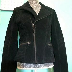 Scully NWT black suede jacket embellished M/L